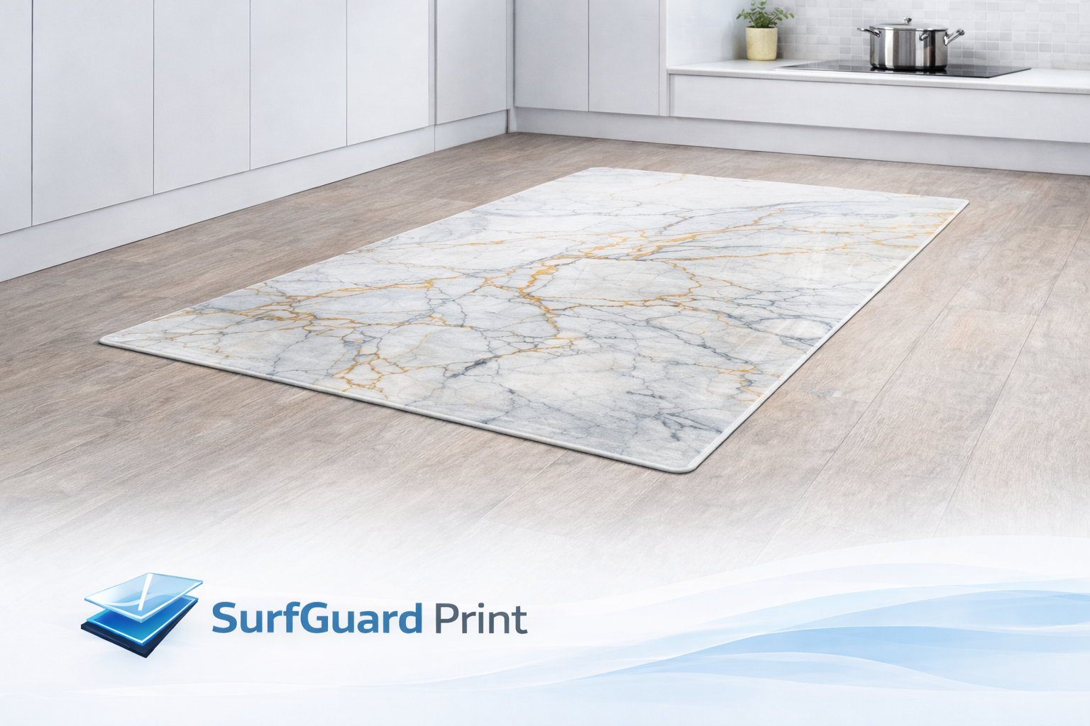 SurfGuard Print — mata z nadrukiem do kuchni i na podłogę